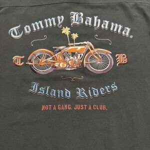 TBLV Tommy Bahama Mens original sample XL Black Island Riders Camp Graphic Sh rt